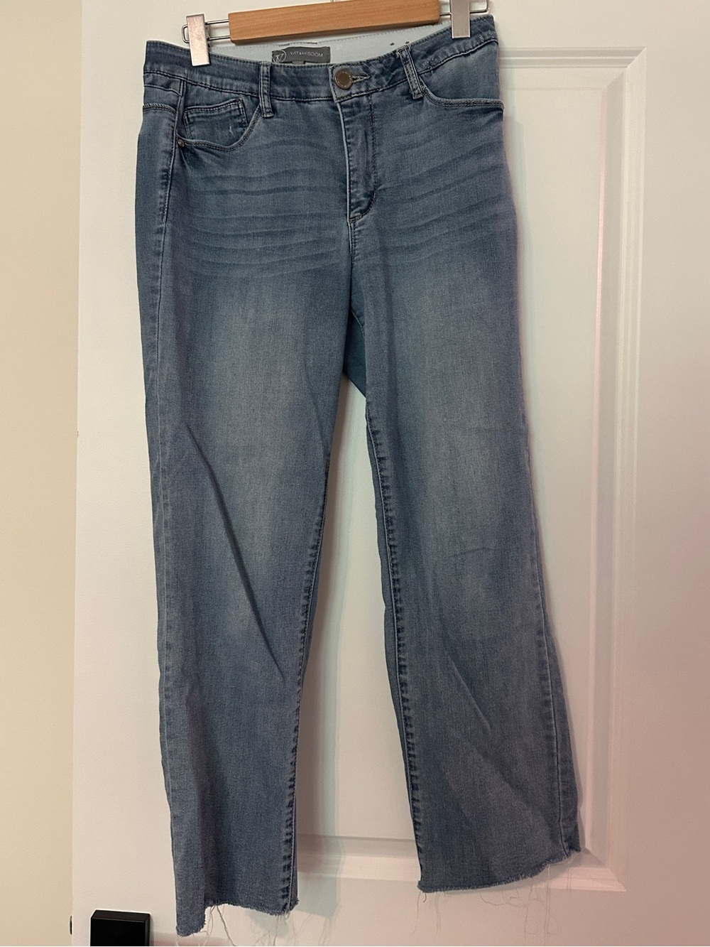 Wit & Wisdom Faded Light Blue Straight-Leg Jeans